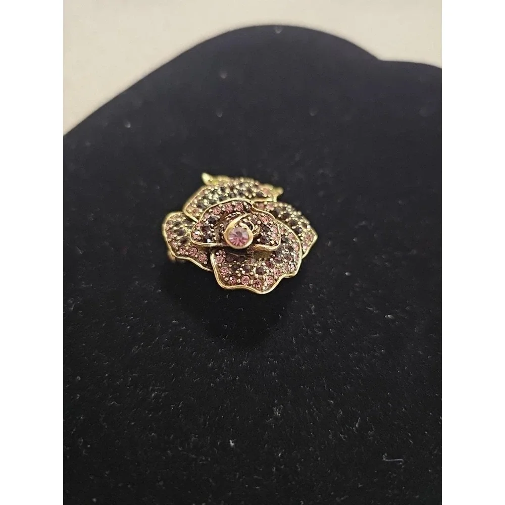 Heidi Daus Rose‎ Brooch Pin. Vintage. Lovely